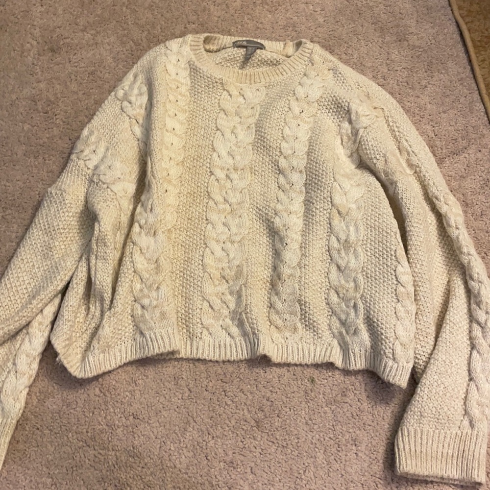 Cable knit sweater